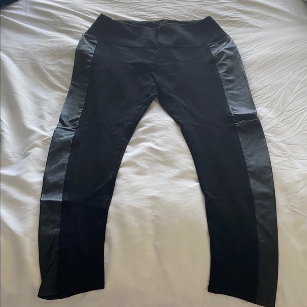 Lysse Faux Leather Panel Leggings
